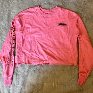 GUC LORNA JANE PINK LONG SLEEVE CROP TOP XS
